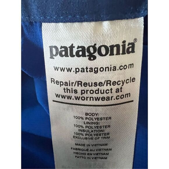 Patagonia Men's Blue Full Zip High Neck Thermal Airshed Jacket Size Large - Picture 5 of 5